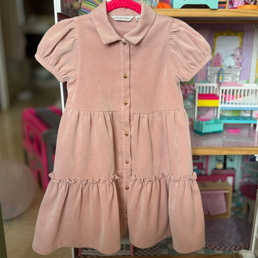 Janie and Jack pink dress size 5